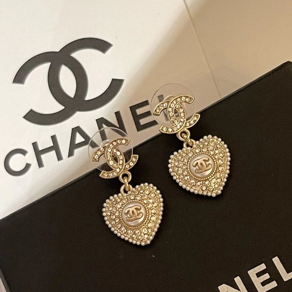 Chanel Heart Earrings