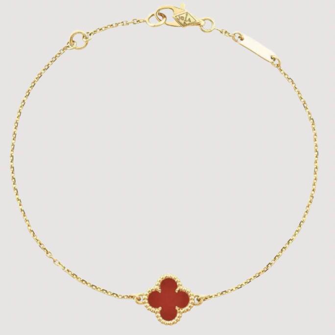 Van Cleef Uno Bracelets ( Black / Red )