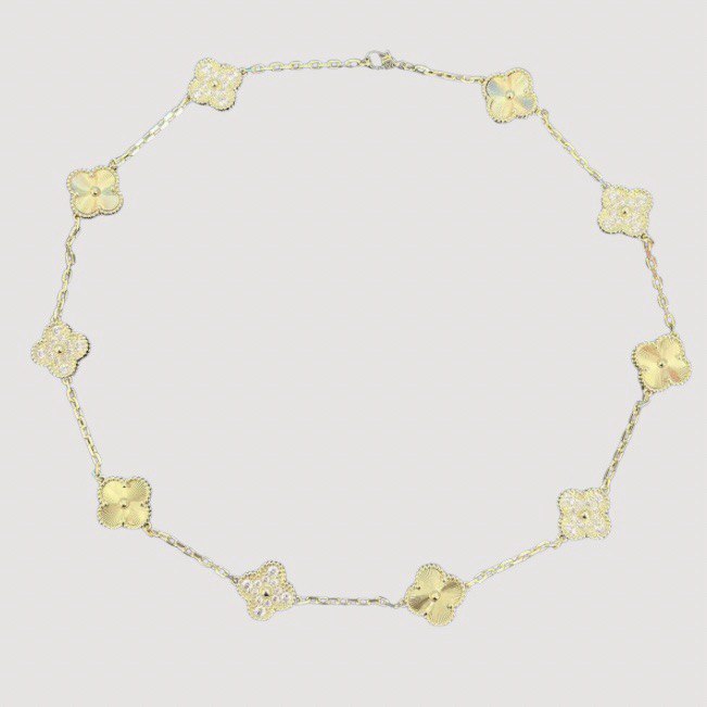 Van Cleef Vintage Necklace ( Silver / Gold )